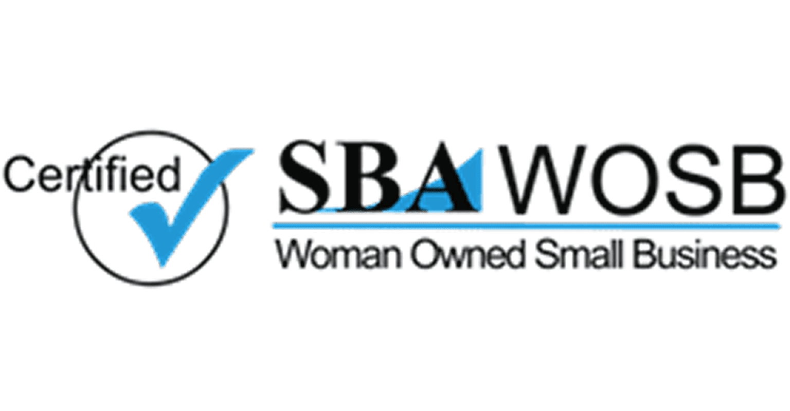 Certified Woman Owned Small Business logo.
